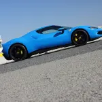 アッズーロ・ディーノのフェラーリ296GTB（サイド）