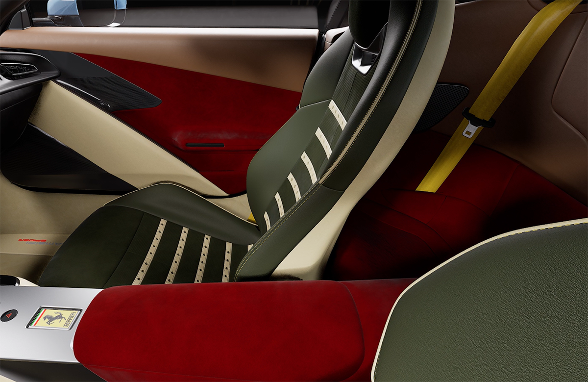 フェラーリ アマルフィ スパイダーのカーコンフィギュレーター～インテリアカラーの選択肢～リアゾーン