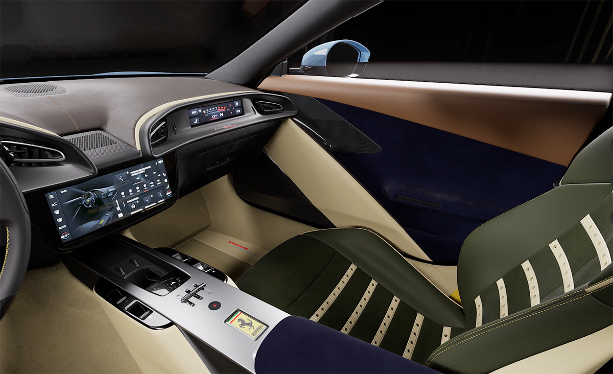 フェラーリ アマルフィ スパイダーのカーコンフィギュレーター～インテリアカラーの選択肢～インナーディティール