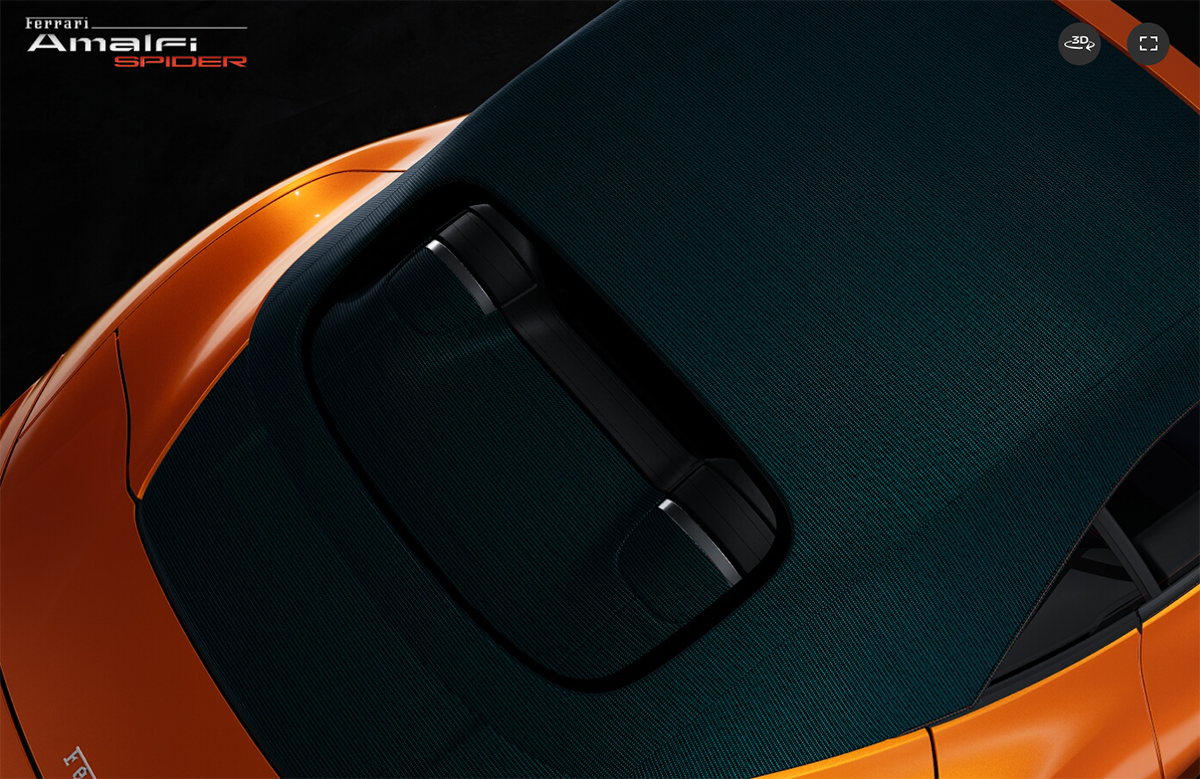 フェラーリ アマルフィ スパイダーのカーコンフィギュレーター～ルーフのカラーバリエーション（グリーン）