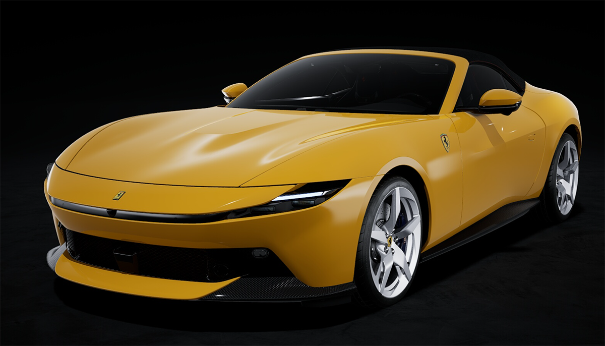 フェラーリ アマルフィ スパイダーのカーコンフィギュレーター～ボディカラーのカラーバリエーション（イエロー）