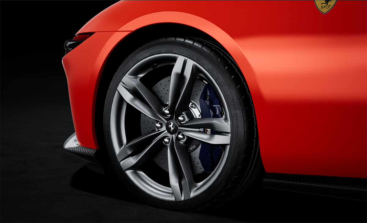 フェラーリ アマルフィ スパイダーのカーコンフィギュレーター～ホイールのカラーバリエーション（グレー）