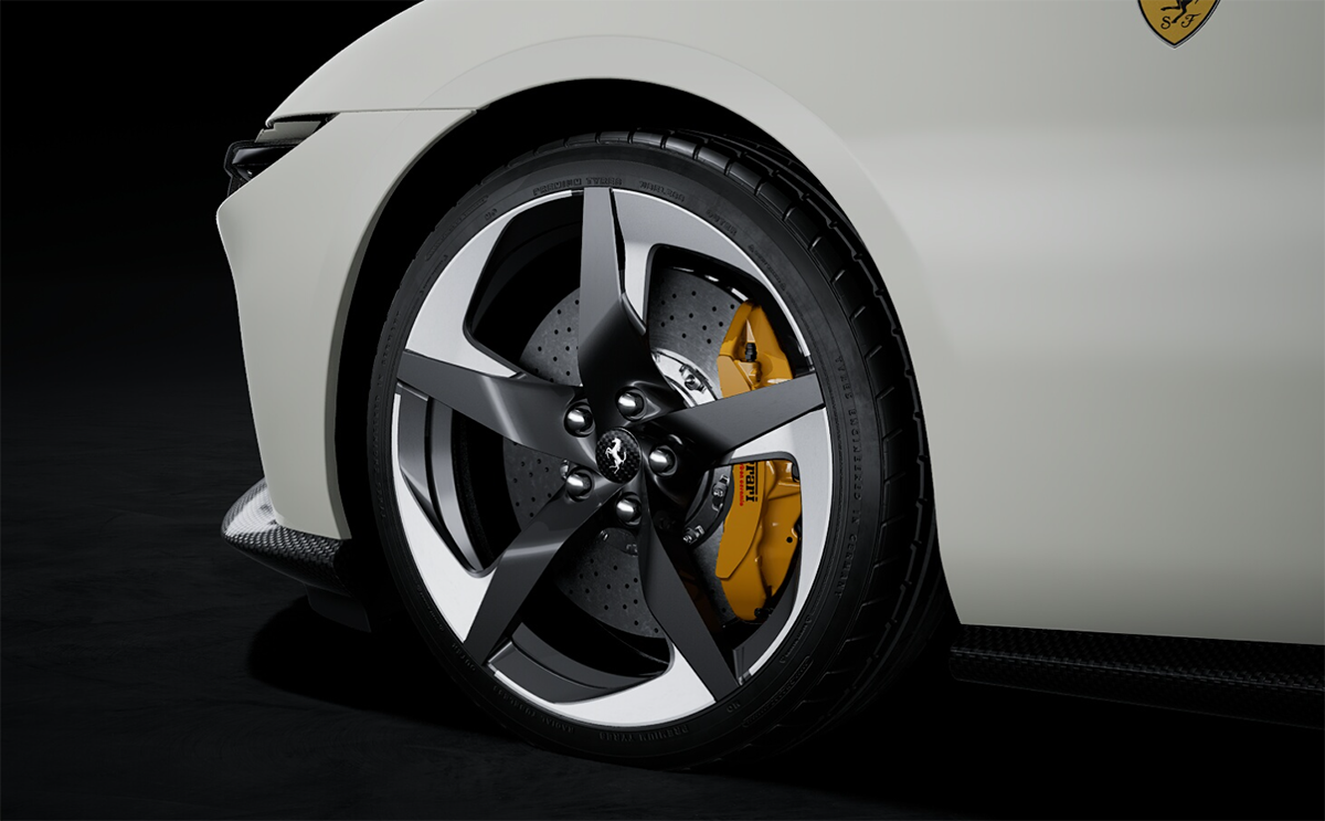 フェラーリ アマルフィ スパイダーのカーコンフィギュレーター～ブレーキカラーのカラーバリエーション（イエロー）