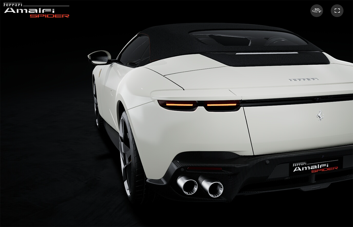 フェラーリ アマルフィ スパイダーのカーコンフィギュレーター～スポーツテールパイプ