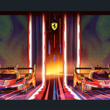 フェラーリがファンの名を刻みWEC二冠を祝う「ビクトリー・ウォール」を設置。なぜフェラーリはここまで「ファンとの距離」を短く取るのか