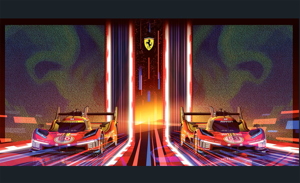 フェラーリがファンの名を刻みWEC二冠を祝う「ビクトリー・ウォール」を設置。なぜフェラーリはここまで「ファンとの距離」を短く取るのか