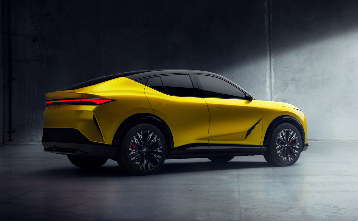 ホンダ(アキュラ)RSXプロトタイプのリアサイド(イエロー)