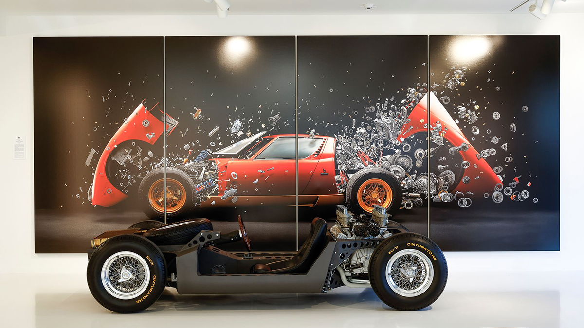 ランボルギーニ・ミウラ「60周年記念イベント」にてアート展示