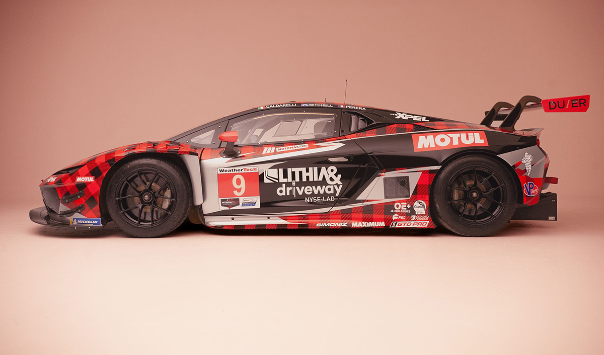 ランボルギーニ・テメラリオGT3（チェック柄、サイド）