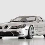 メルセデスSLRマクラーレンにディッシュホイールを装着したレンダリング（斜め前）