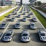 まさに壮観、新型ポルシェ911カップ「120台」が解き放たれる。今シーズンに向けデリバリー完了、その圧倒的速さの正体とは