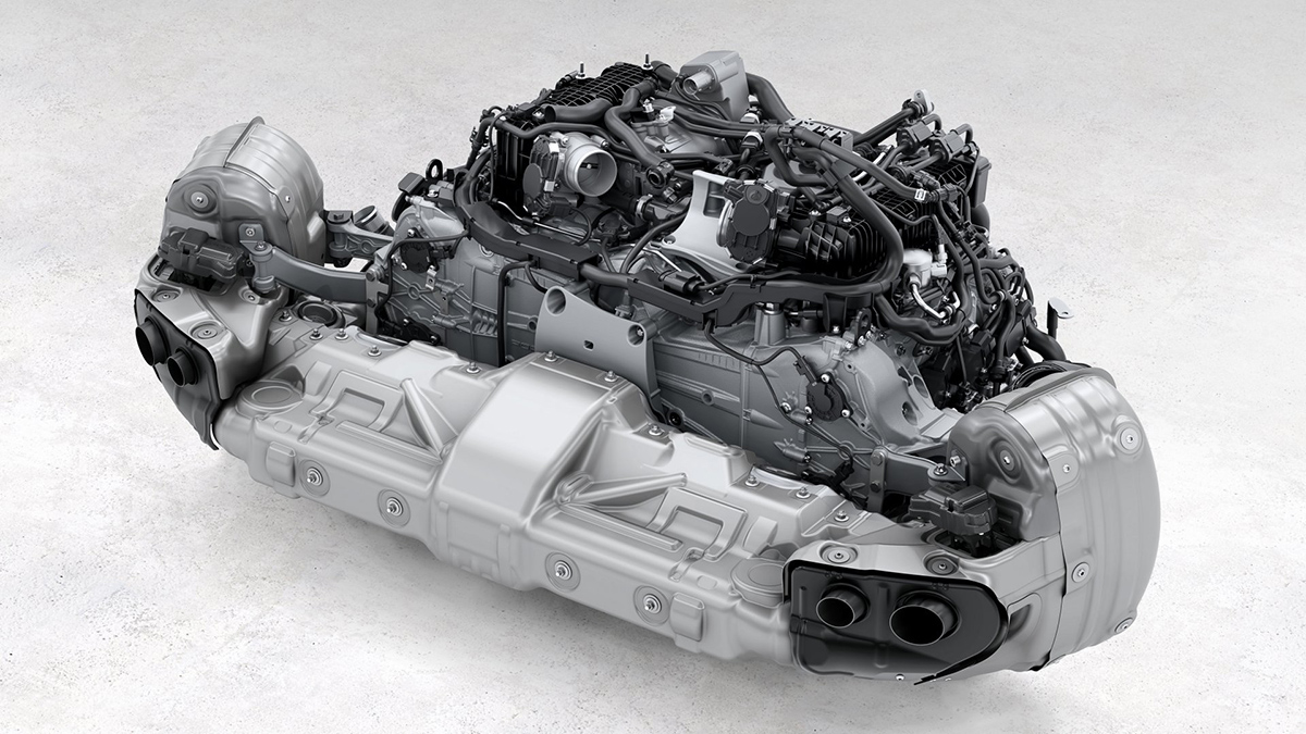 ポルシェ911ターボSのエンジン