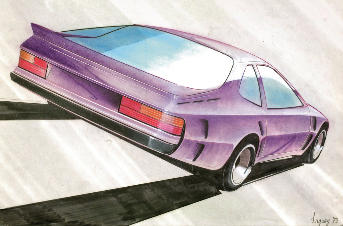 ポルシェ924の初期デザイン(リヤ)
