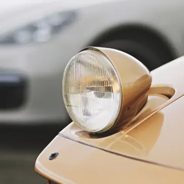 ポルシェ92のヘッドライト（オープン）