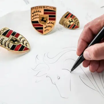 ポルシェのエンブレム（クレスト）