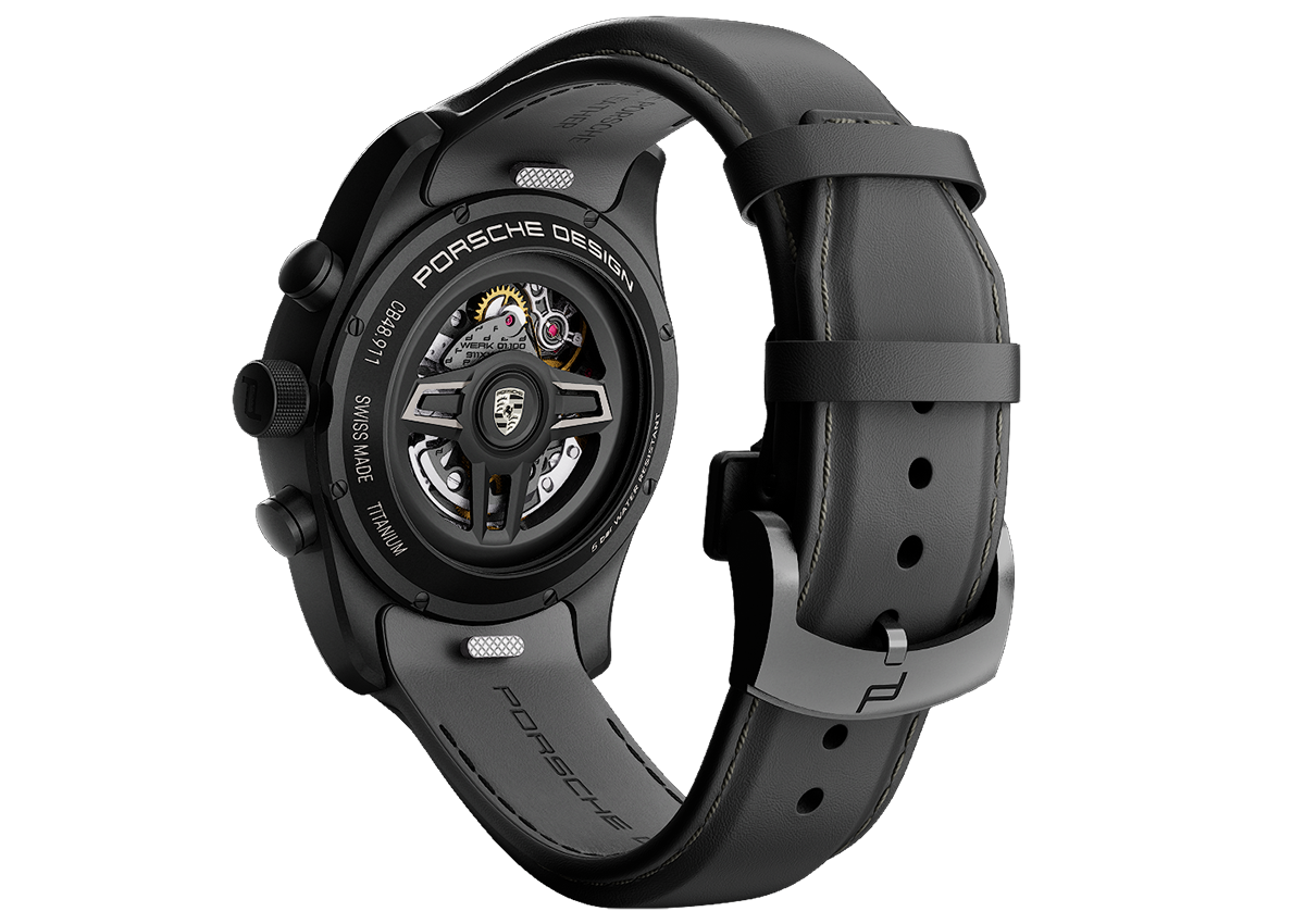 ポルシェデザインの腕時計、「カスタムビルト・タイムピース」によるカイエン仕様（ストラップ）