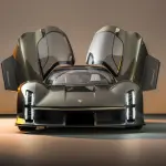 ポルシェ「ミッションX」コンセプトのフロント（ドアオープン）