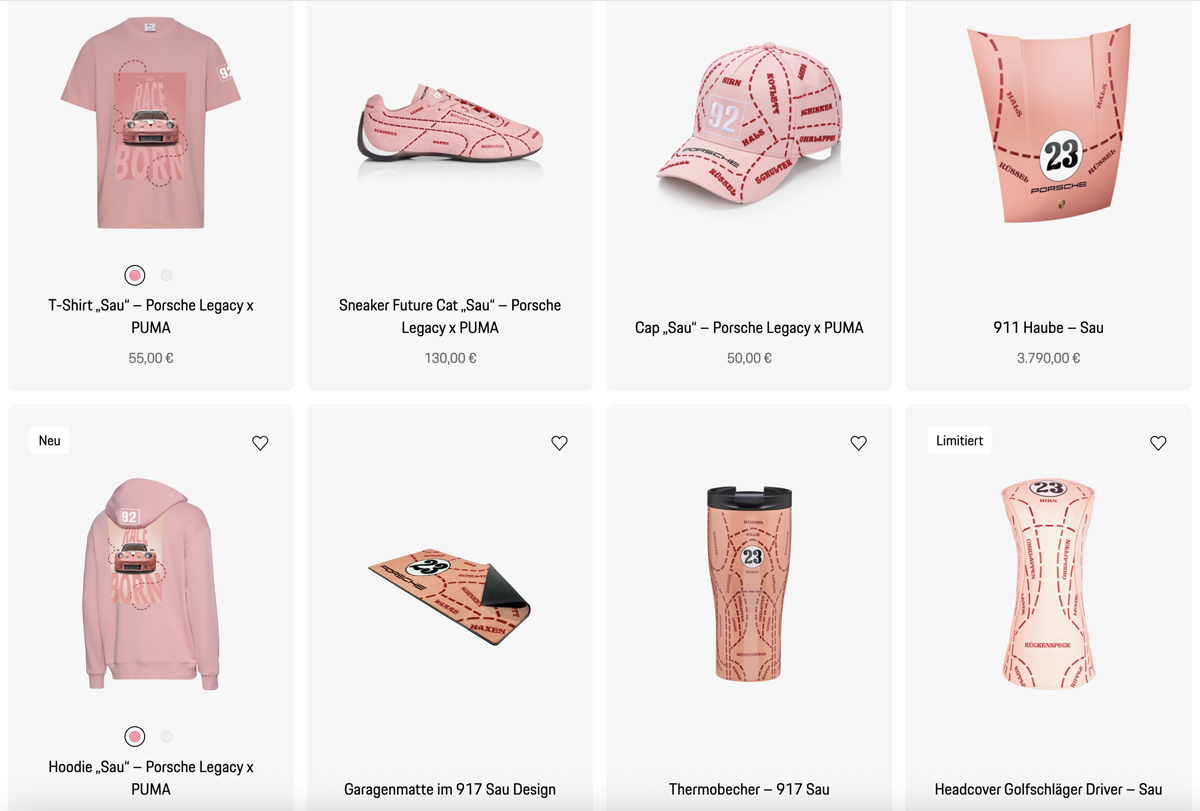 ポルシェ「ピンクピッグ」コレクション