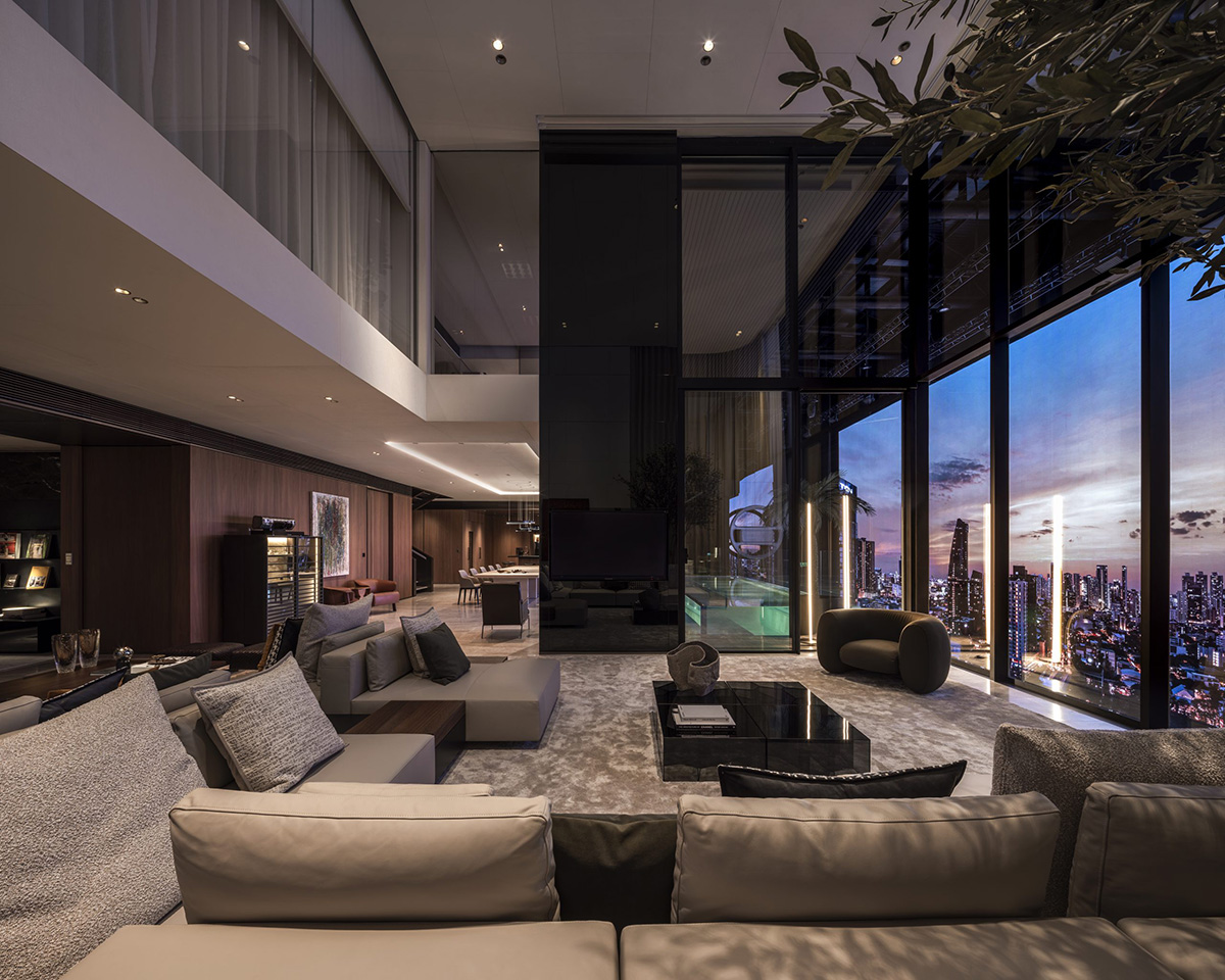 ポルシェ・デザイン・タワー「バンコク」のショートスイート（モデルルーム）