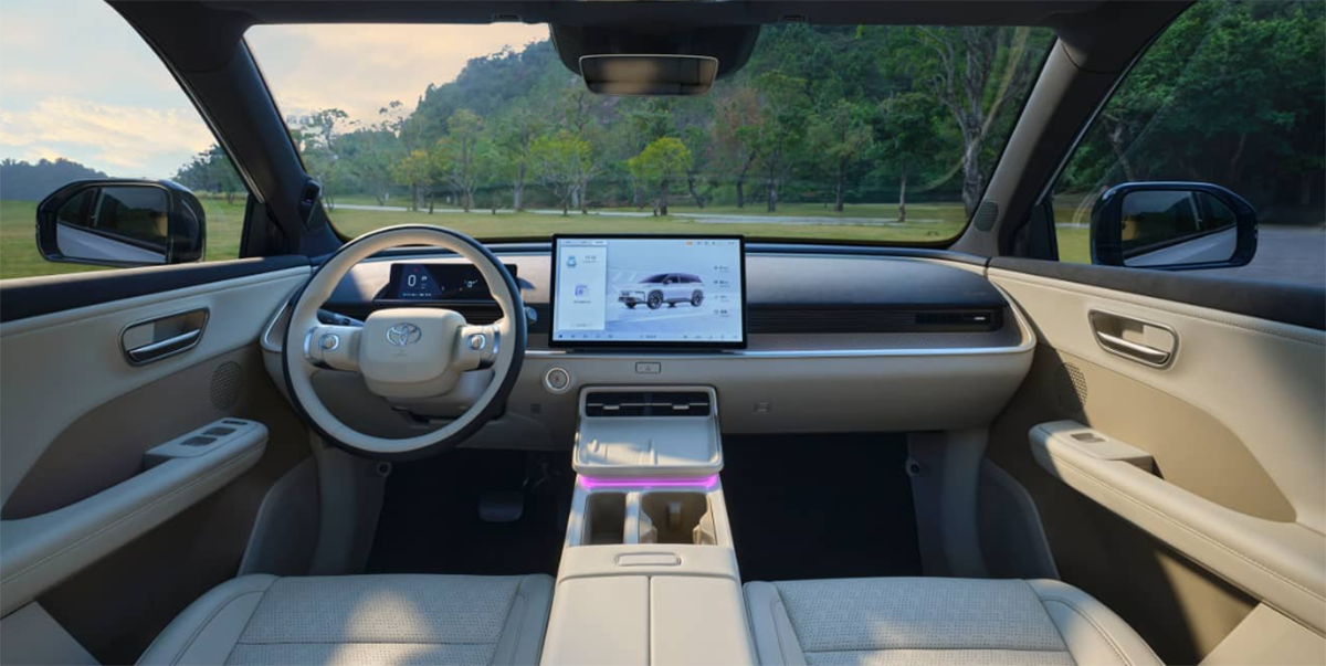 トヨタの中国専売車、bZ3Xのインテリア