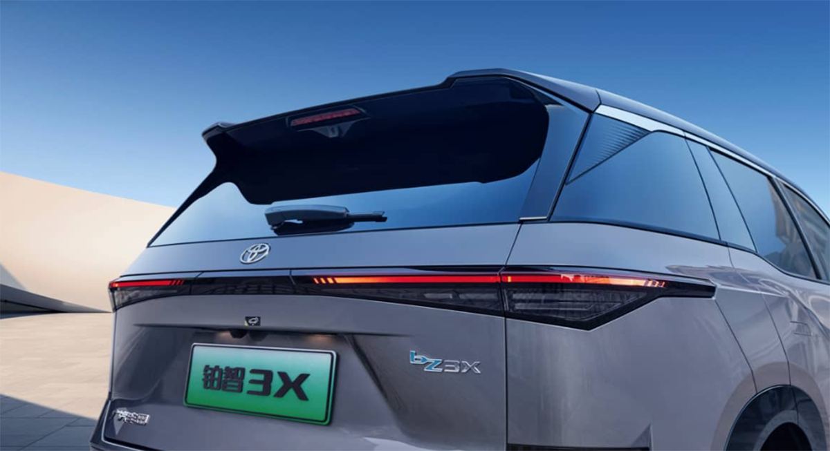 トヨタの中国専売車、bZ3Xのリア~テールランプ