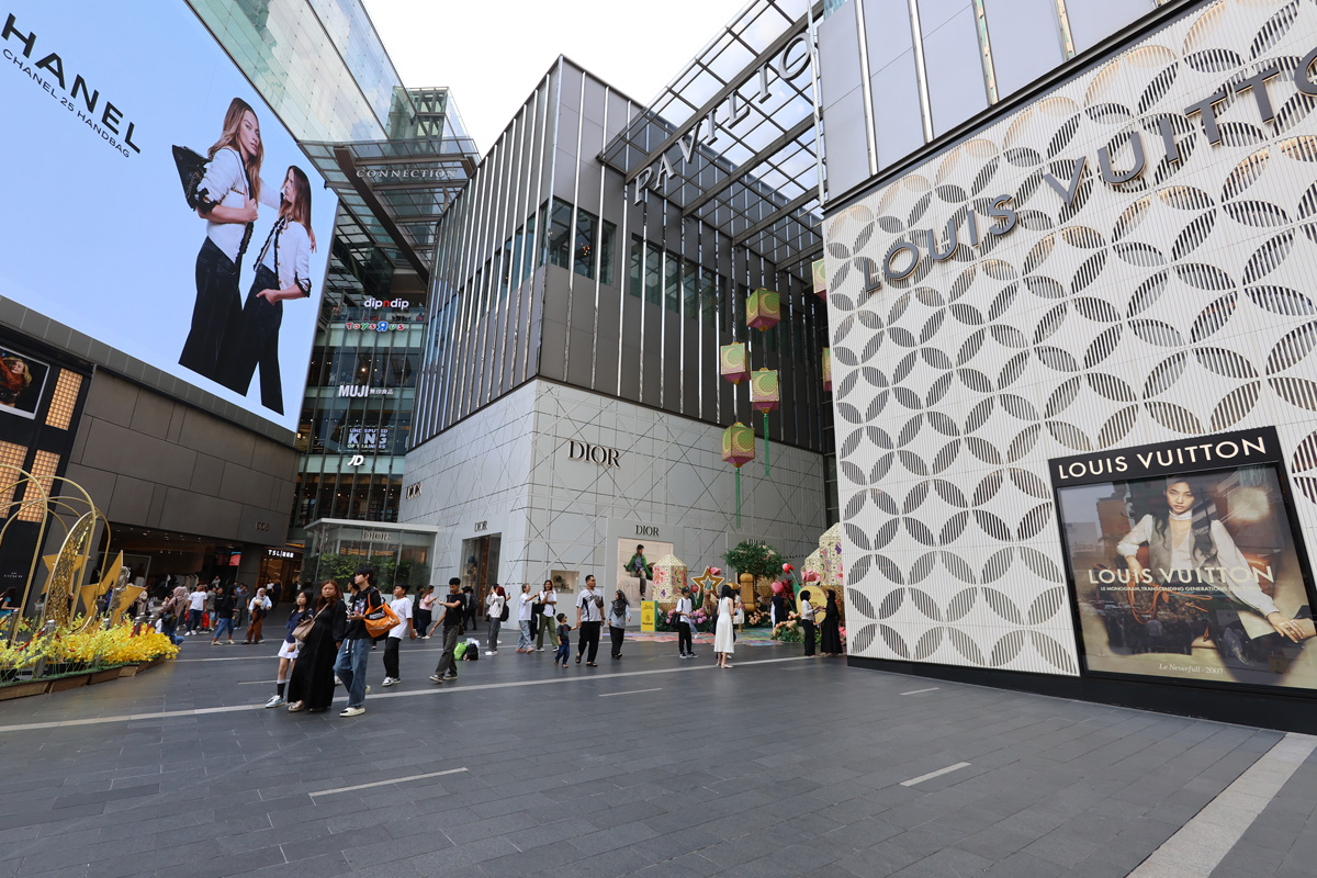 マレーシア旅行記 クアラルンプールのショッピングセンター「パビリオン」のエントランス