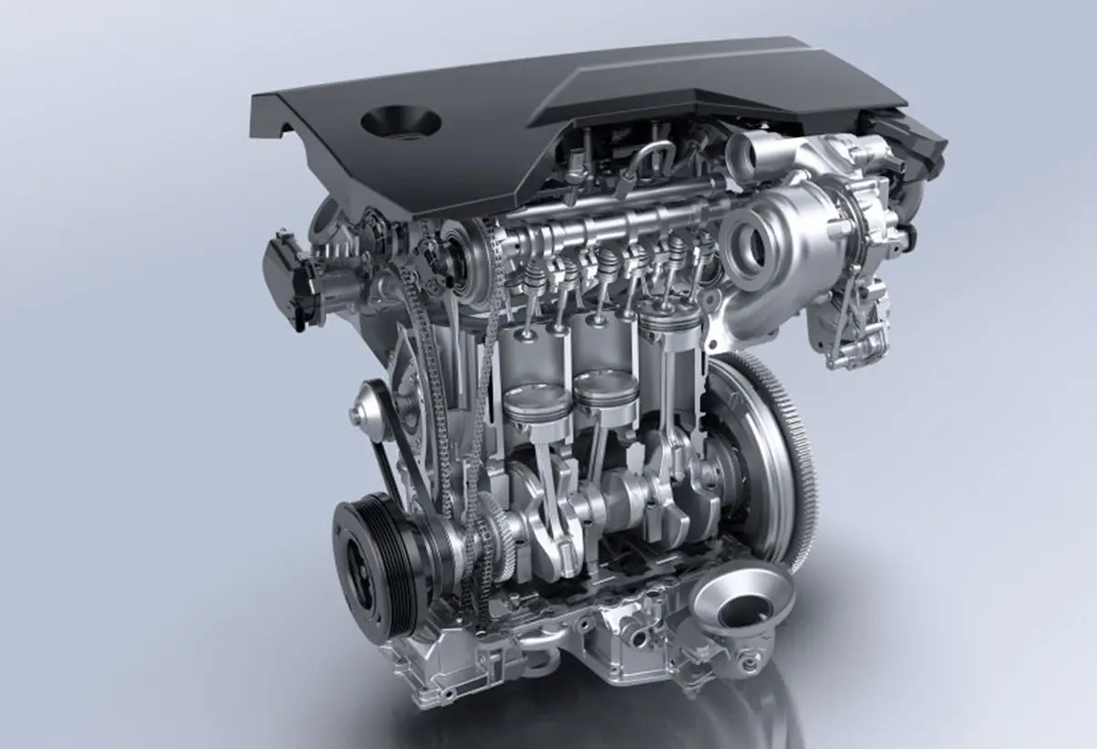 ステランティスが公開した、プジョー用新型1.2リッター3気筒エンジン「ターボ100」