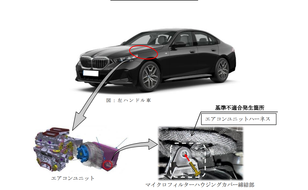 BMW 5シリーズのリコールに係る説明図（国土交通省）