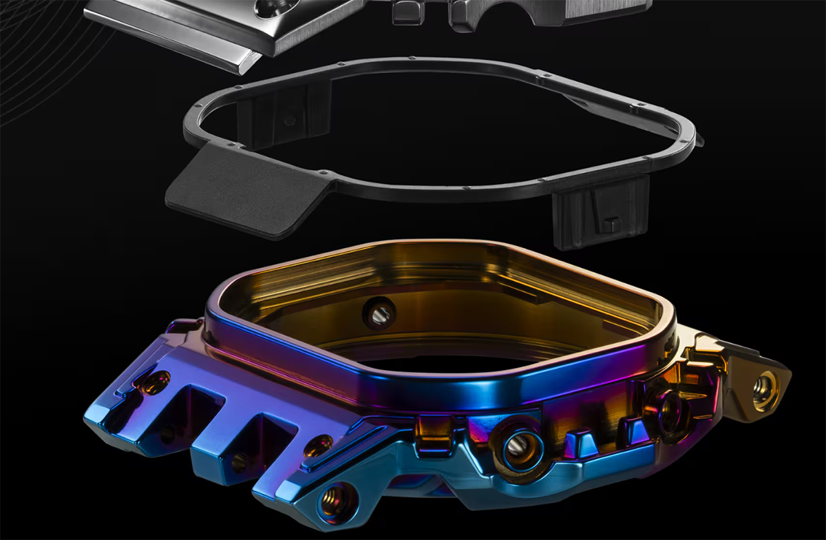 カシオ「フルメタルGショック」、レインボーIPモデル構造図