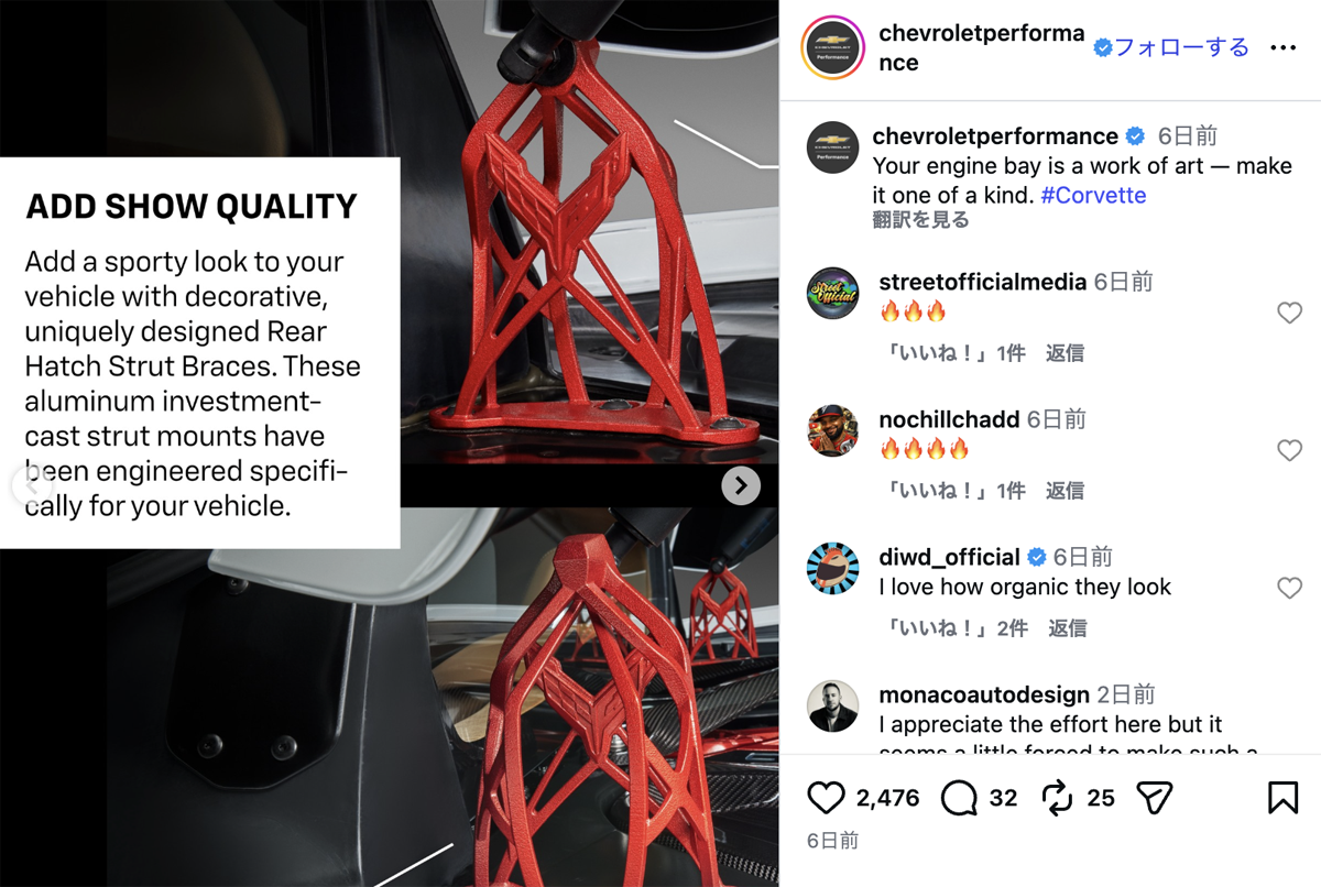 シボレー・コルベットの新オプション、「ストラット」