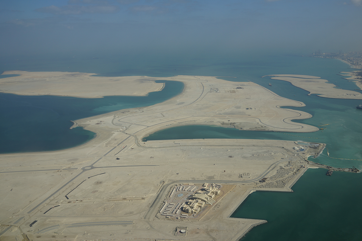 ドバイを上空から見た画像