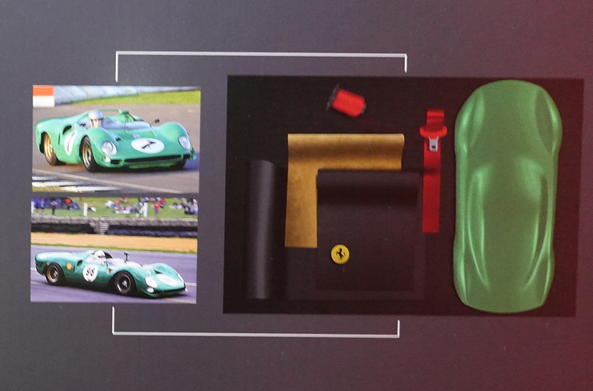 グリーンのフェラーリ（ムードボード）