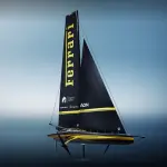 フェラーリの会場プロジェクト、「ハイパーセイル」の船体全景