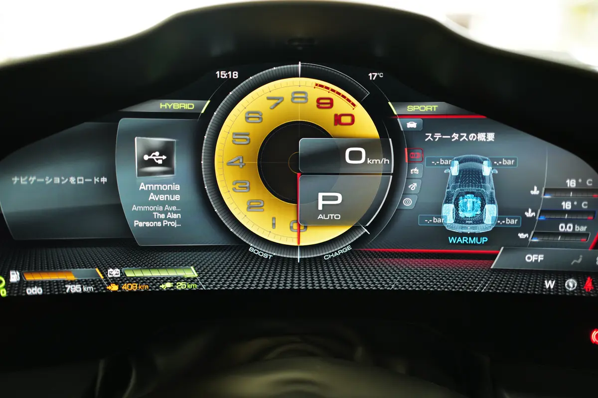 フェラーリ296GTBのメーター