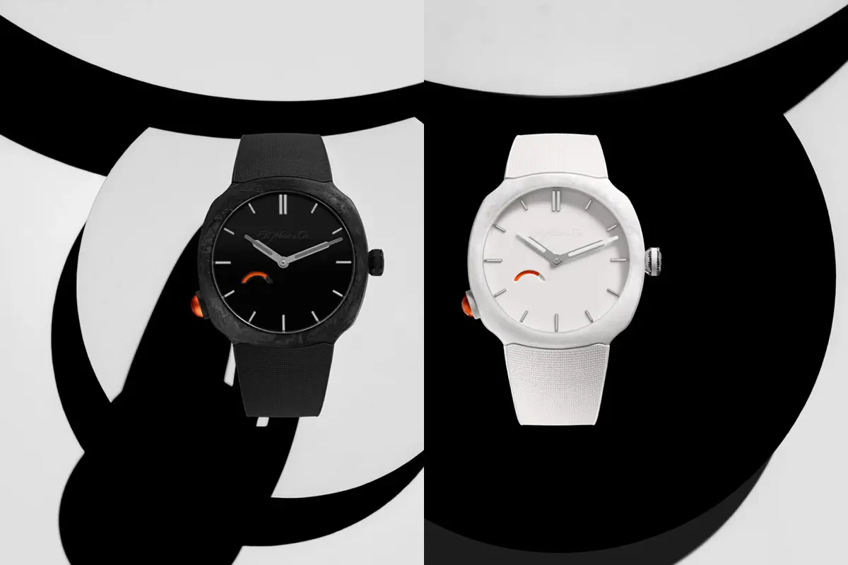 H.モーザーとリーボックとのコラボ腕時計「ストリームライナー・ポンプ」正面画像