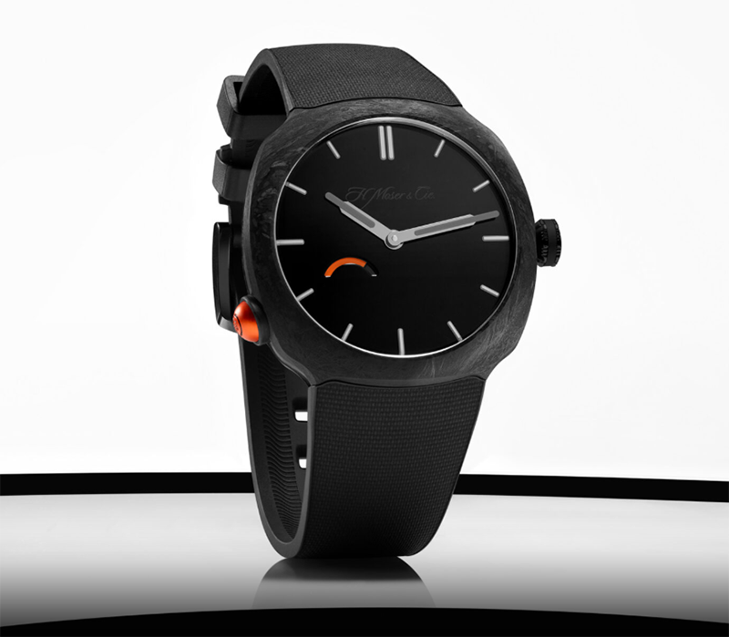 H.モーザーとリーボックとのコラボ腕時計「ストリームライナー・ポンプ」ブラック