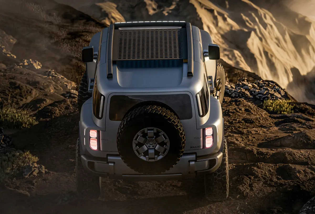 ヒョンデ ボウルダー コンセプト 静止状態〜リア