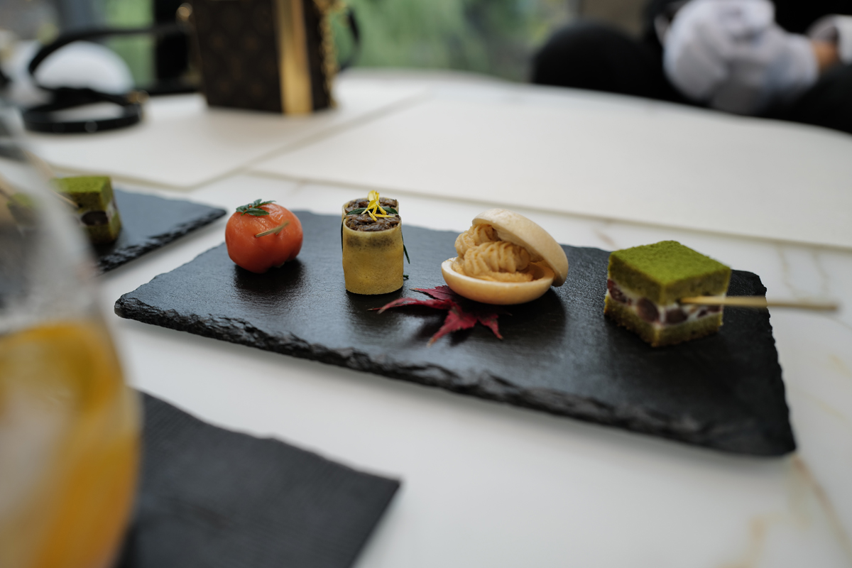 京都 祇園にて開催されたルイ・ヴィトンのイベントにて提供されたスイーツ