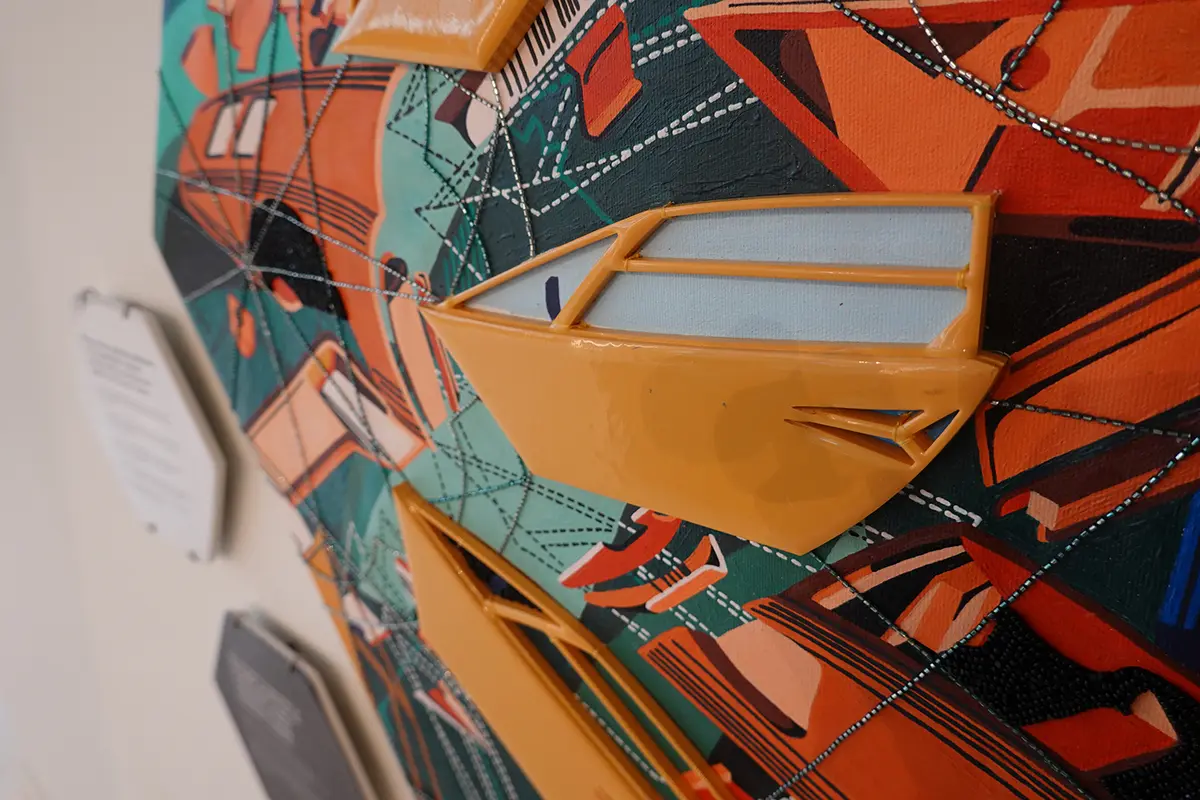 ランボルギーニ・カウンタックをイメージしたアート作品