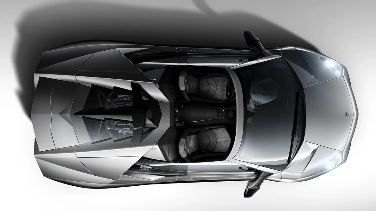 ランボルギーニ・レヴェントン・ロードスター（上面、静止）