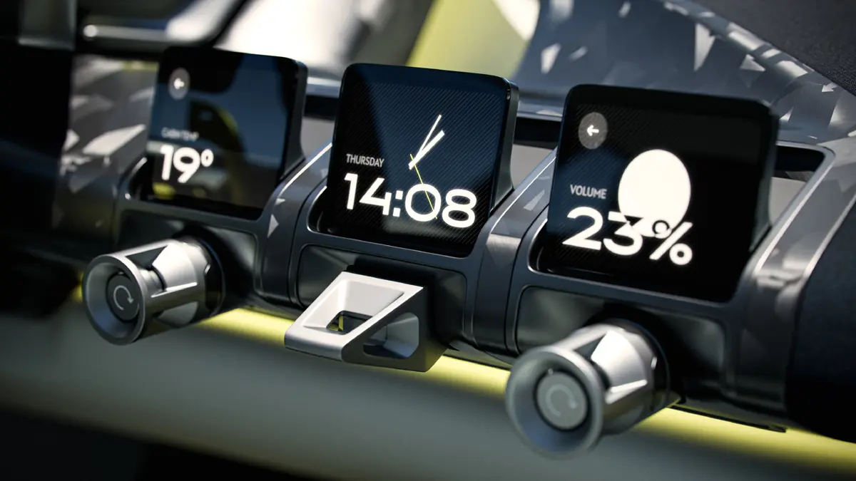 Lynk & Co（リンク・アンド・個ー）が北京にて発表したスポーツEV「タイム・トゥ・シャイン」のインテリア（ダッシュボード）