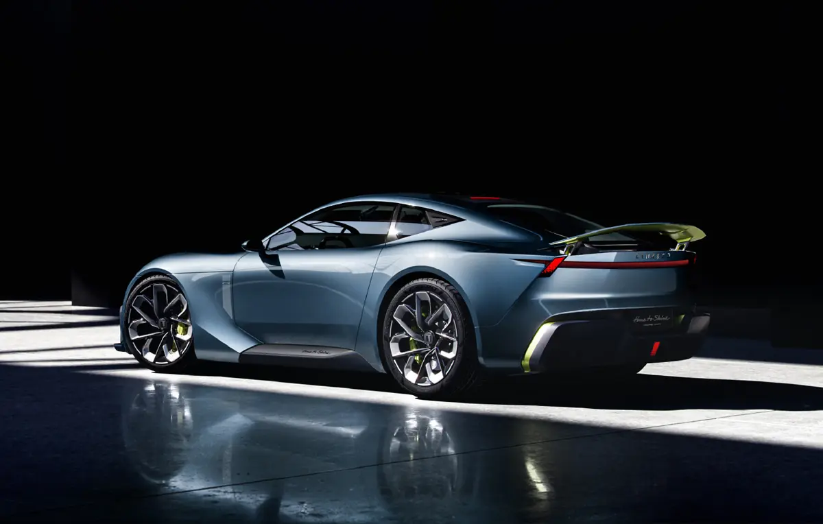 Lynk & Co（リンク・アンド・個ー）が北京にて発表したスポーツEV「タイム・トゥ・シャイン」のエクステリア〜リアサイド