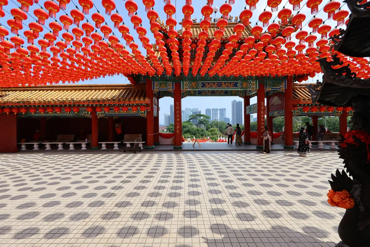 マレーシア クアラルンプールの「天后宮」の提灯