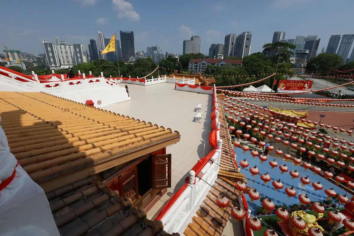 マレーシア クアラルンプールの「天后宮」〜2Fからの眺め