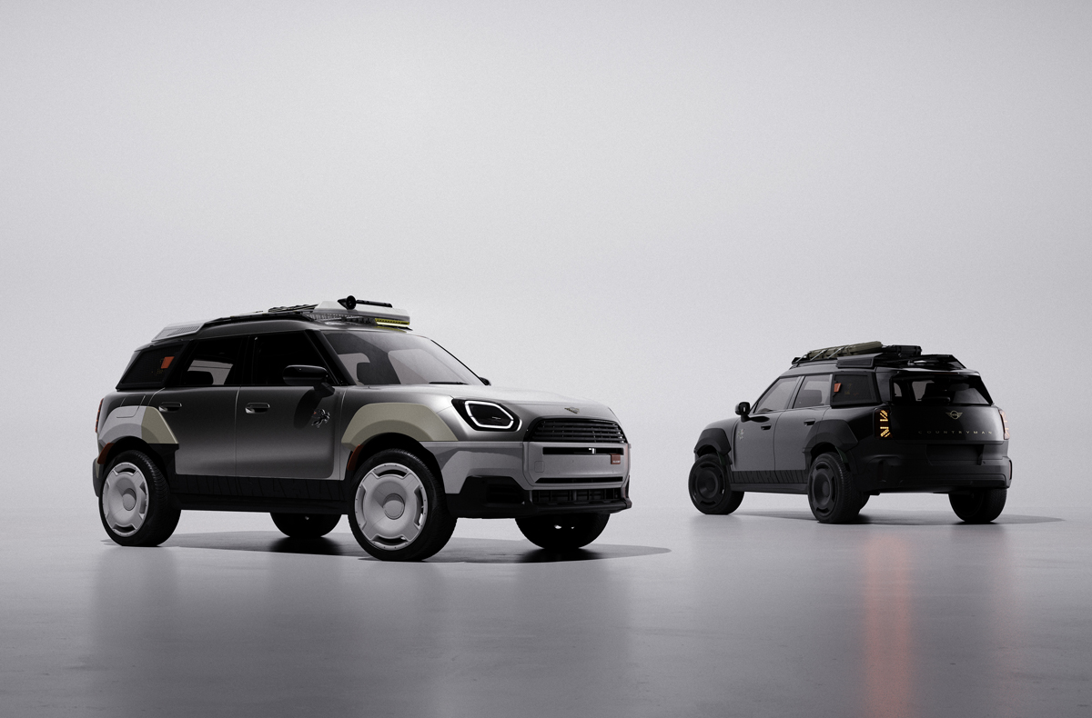 ミニとヴァガブンドとのコラボレーションによる野外フェス仕様のカントリーマン（エクステリア〜全景）