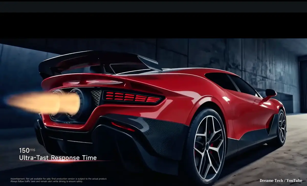 中国ドリーミーのハイパーカー、ネビュラ ネクスト 01 ロケットエディションのブースター作動説明図