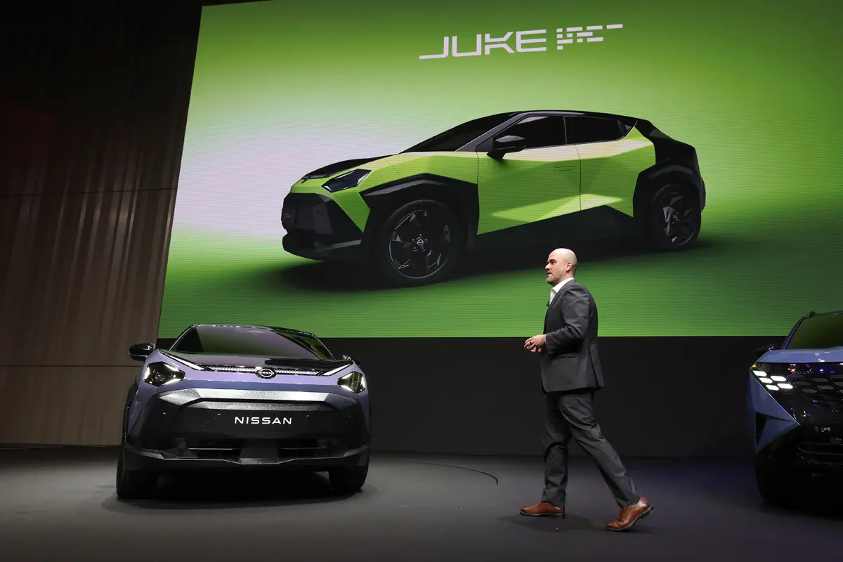日産の「長期ビジョン」発表会にて示された新型ジュークEV