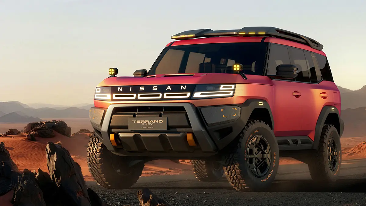 日産が中国・北京モーターショーにて公開するコンセプトカー（テラノPHEV）、フロント