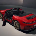 ポルシェ911 GT3 S/Cのエクステリア（レッド、リア、ドアオープン）