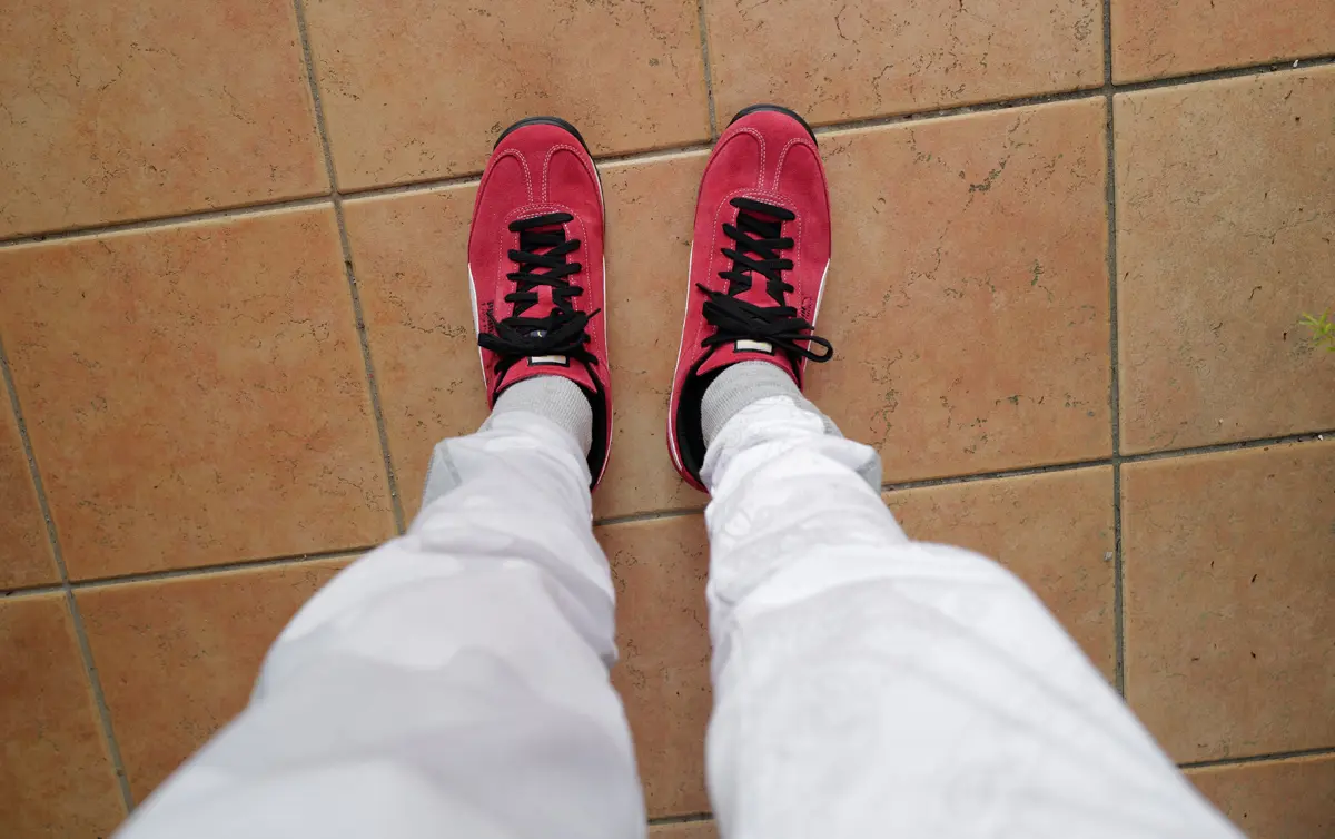 プーマのスニーカー（レッド）